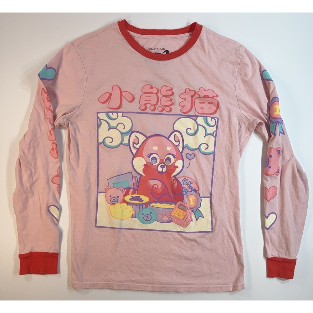 Disney Pixar Turning Red Shirt Womens Small Mei Panda Long Sleeve Graphic